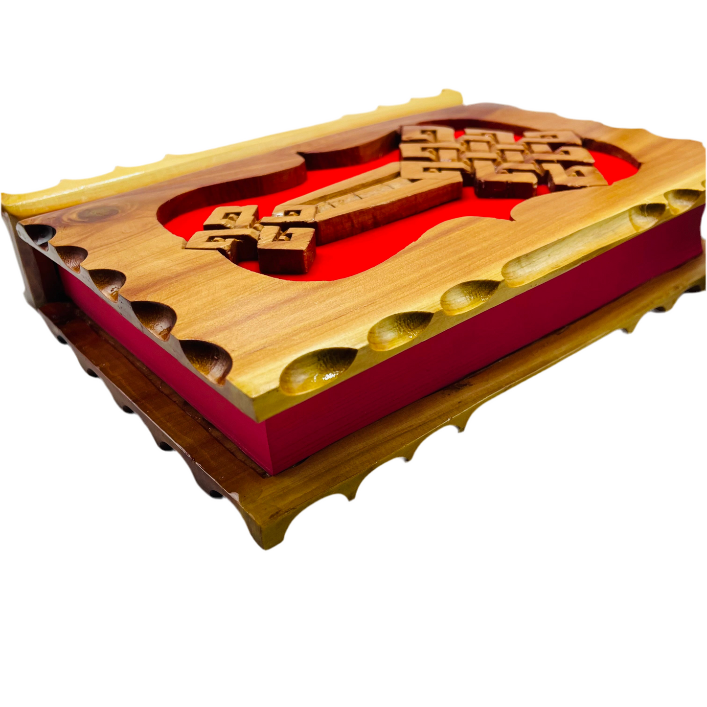 Ethiopian Amharic Bible Orthodox 81( መጽሐፍ ቅዱስ) covered by Handmade Carved wooden